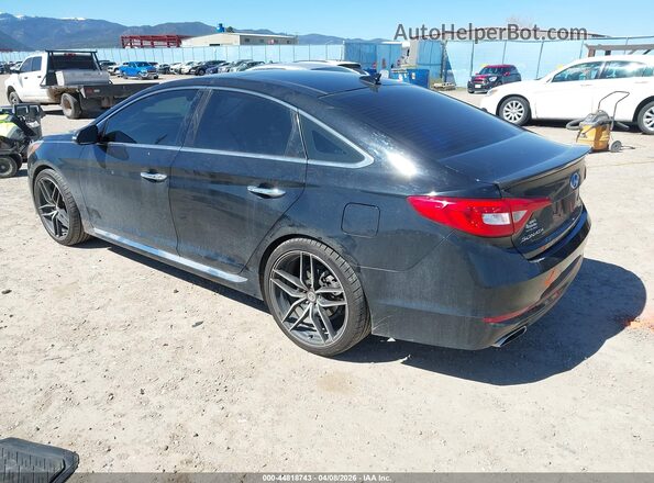 5NPE34AF2GH340772 2016 HYUNDAI SONATA Black Trasero izquierdo