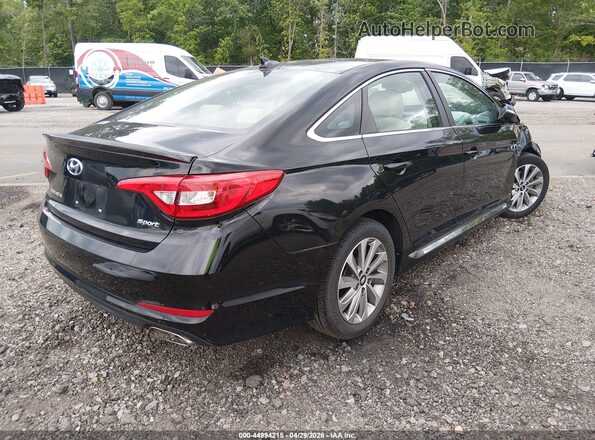 5NPE34AF2HH577358 2017 HYUNDAI SONATA Черный Задняя правая четверть