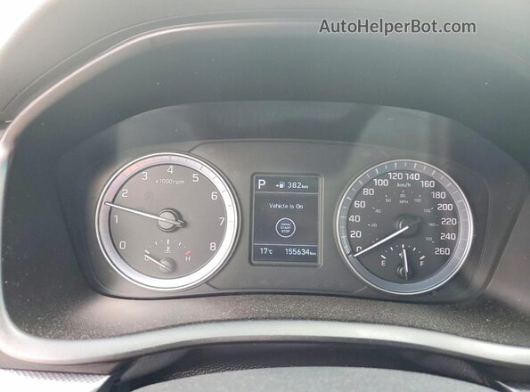 5NPE34AF2KH760167 2019 HYUNDAI SONATA White ხელსაწყოთა პანელის ხედი