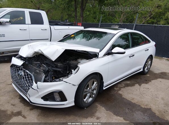 5NPE34AF2KH791791 2019 HYUNDAI SONATA White Vista tres cuartos delantera izquierda