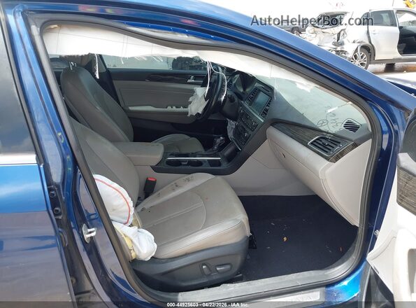 5NPE34AF3GH334656 2016 HYUNDAI SONATA Blue Front interior view