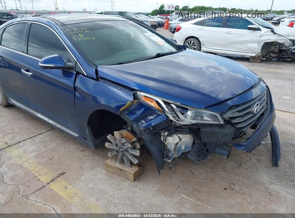 5NPE34AF3GH334656 2016 HYUNDAI SONATA Blue Front view