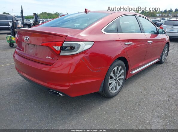 5NPE34AF5HH447123 2017 HYUNDAI SONATA Red Հետևի աջ
