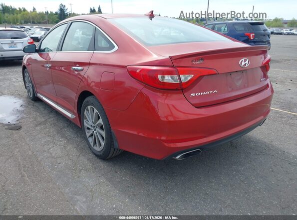5NPE34AF5HH447123 2017 HYUNDAI SONATA Red Հետևի ձախ