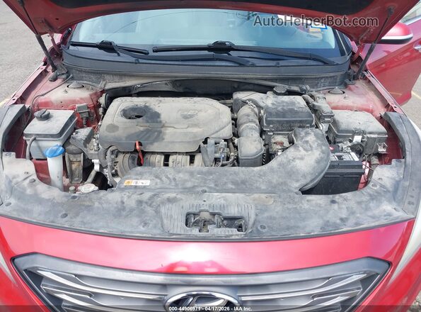 5NPE34AF5HH447123 2017 HYUNDAI SONATA Red Հետևի տեսք