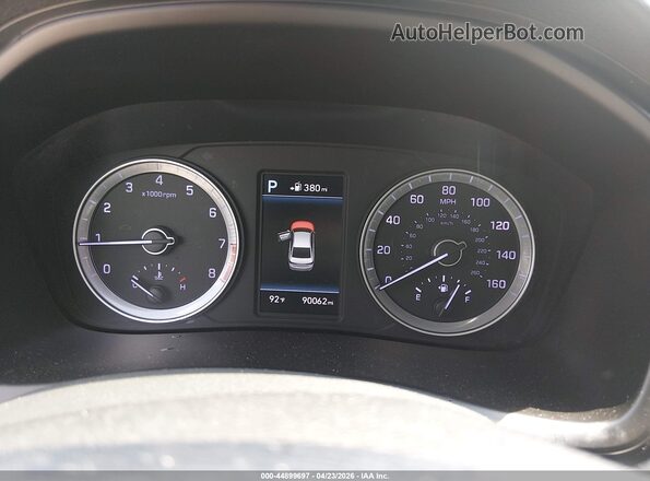 5NPE34AF5KH779781 2019 HYUNDAI SONATA Gray Հետևի նստատեղերի տեսք