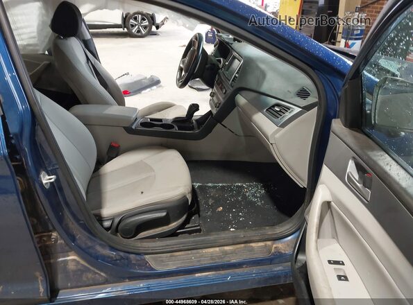 5NPE34AF5KH804887 2019 HYUNDAI SONATA Blue Вид салону спереду