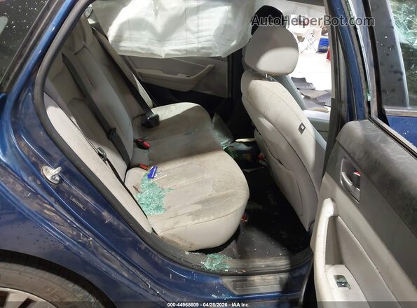 5NPE34AF5KH804887 2019 HYUNDAI SONATA Blue Вид наклейки з VIN-кодом