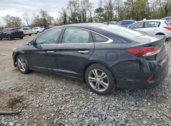 5NPE34AF7JH601689 2018 HYUNDAI SONATA Black Հետևի ձախ