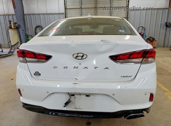 5NPE34AF9JH603329 2018 HYUNDAI SONATA White Вид ззаду
