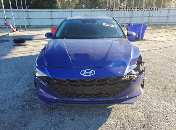 5NPLL4AG0MH024993 2021 HYUNDAI ELANTRA Blue Դիմացի տեսք