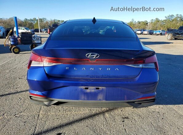 5NPLL4AG0MH024993 2021 HYUNDAI ELANTRA Blue Հետևի տեսք