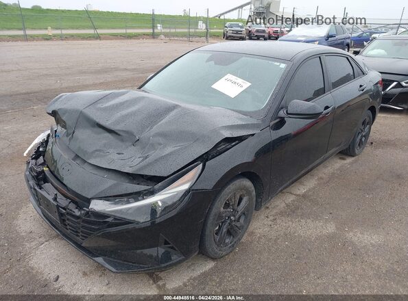 5NPLM4AG3NH066993 2022 HYUNDAI ELANTRA Black Առջևի ձախ երեք քառորդ տեսարան