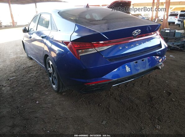 5NPLN4AGXMH026423 2021 HYUNDAI ELANTRA Синий Задняя левая четверть