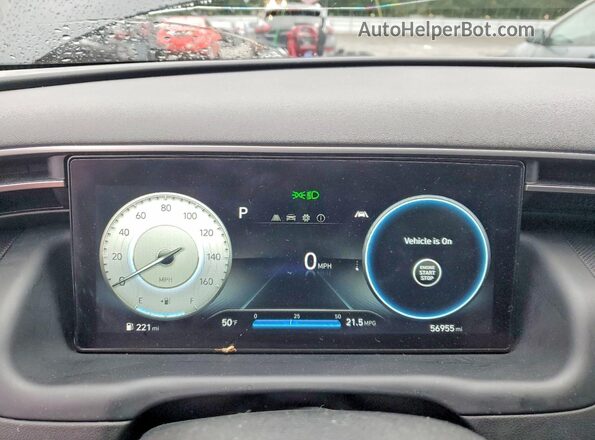 5NTJDDAFXNH011196 2022 HYUNDAI SANTA Black Vista del cuadro de instrumentos