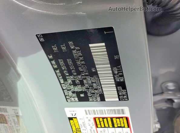 5TDACAB53SS055911 2025 TOYOTA HIGHLANDER HYBRID Gray Vista de la etiqueta del VIN