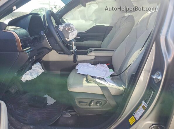 5TDADAB54SS018122 2025 TOYOTA HIGHLANDER HYBRID Gray Widok wnętrza z przodu