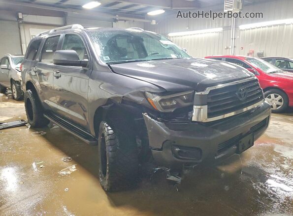 5TDBY5G19JS157716 2018 TOYOTA SEQUOIA Серый Передняя правая четверть