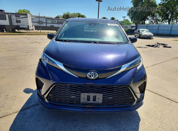 5TDDRKEC6MS067775 2021 TOYOTA SIENNA Blue Դիմացի տեսք