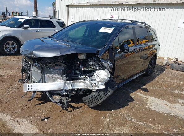 5TDDRKEC6SS280044 2025 TOYOTA SIENNA Gray Առջևի ձախ երեք քառորդ տեսարան