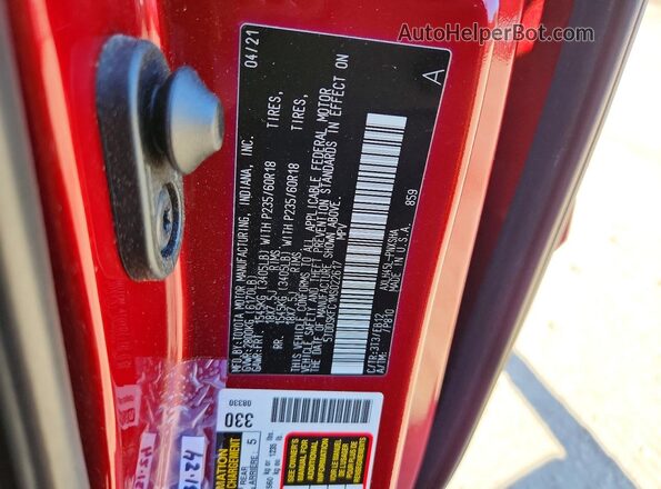 5TDDSKFC1MS022617 2021 TOYOTA SIENNA Red Սալոնի 360 աստիճան տեսք