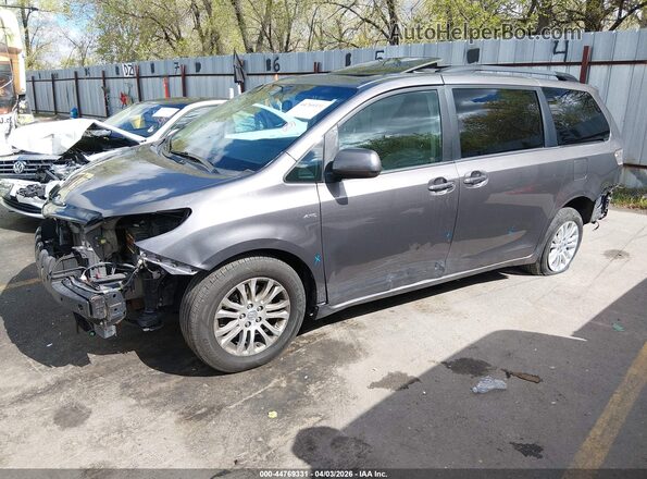 5TDDZ3DC2HS178076 2017 TOYOTA LE Gray Vista tres cuartos delantera izquierda