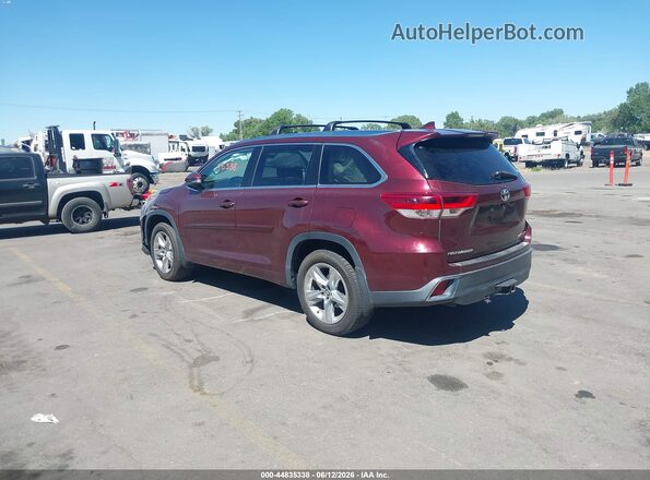 5TDDZRFH6JS869581 2018 TOYOTA LIMITED Maroon Հետևի ձախ