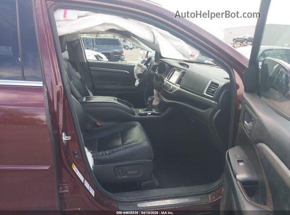 5TDDZRFH6JS869581 2018 TOYOTA LIMITED Maroon Սալոնի դիմացի տեսք
