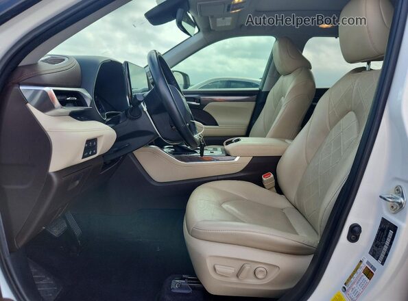5TDFARAH7MS010351 2021 TOYOTA HIGHLANDER HYBRID White წინა სალონის ხედი