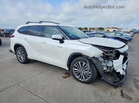 5TDFARAH7MS010351 2021 TOYOTA HIGHLANDER HYBRID White წინა მარჯვენა