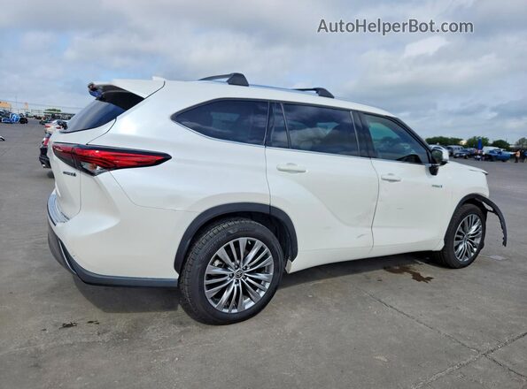 5TDFARAH7MS010351 2021 TOYOTA HIGHLANDER HYBRID White უკანა მარჯვენა