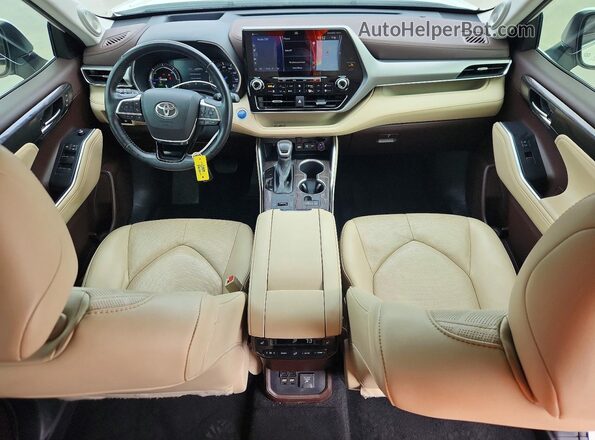 5TDFARAH7MS010351 2021 TOYOTA HIGHLANDER HYBRID White წინა პანელის ხედი