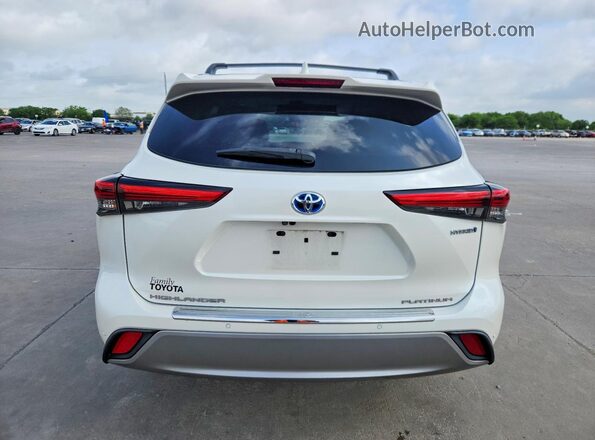 5TDFARAH7MS010351 2021 TOYOTA HIGHLANDER HYBRID White უკანა ხედი