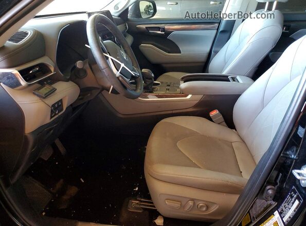 5TDFARAH7RS538074 2024 TOYOTA HIGHLANDER HYBRID Black Widok wnętrza z przodu