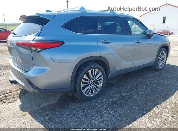 5TDFZRBH0MS068857 2021 TOYOTA HIGHLANDER Light Blue Задняя правая четверть