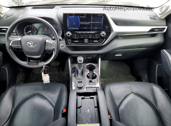 5TDFZRBH0MS145694 2021 TOYOTA HIGHLANDER Black Առջևի վահանակի տեսք