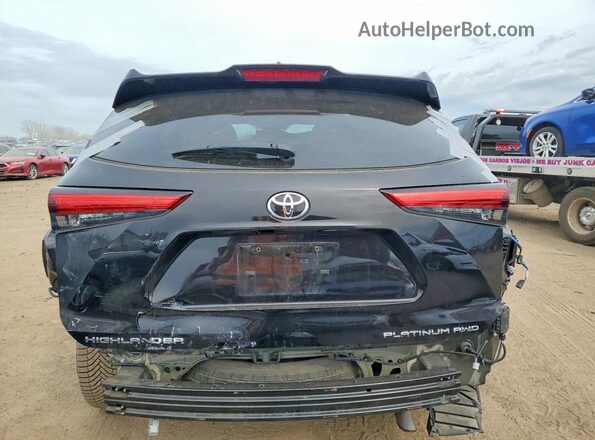 5TDFZRBH0MS145694 2021 TOYOTA HIGHLANDER Black Հետևի տեսք
