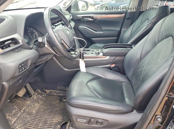 5TDFZRBH0MS145694 2021 TOYOTA HIGHLANDER Black Սալոնի դիմացի տեսք