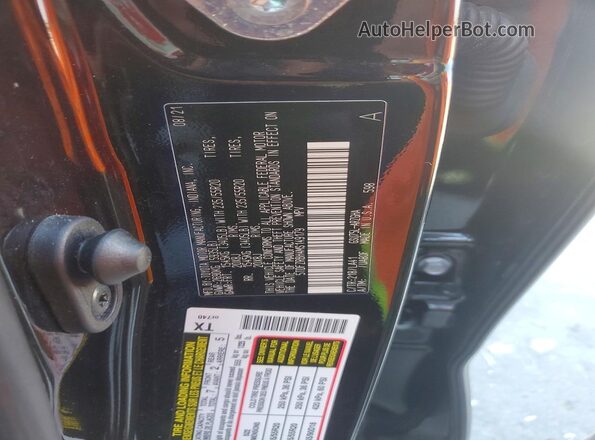 5TDFZRBH4MS149179 2021 TOYOTA HIGHLANDER Black Vista de la etiqueta del VIN