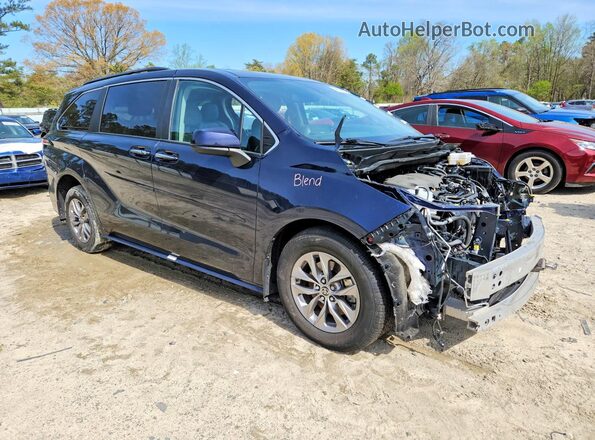 5TDJRKEC6NS076500 2022 TOYOTA LE Синий Передняя правая четверть