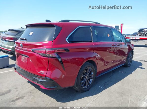 5TDXRKEC5MS016670 2021 TOYOTA SIENNA Red უკანა მარჯვენა