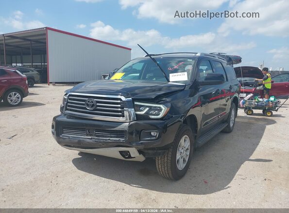5TDZY5G14JS071339 2018 TOYOTA SEQUOIA Черный Передняя левая четверть