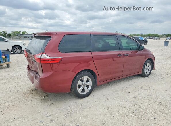 5TDZZ3DC5JS901978 2018 TOYOTA SIENNA Red Հետևի աջ