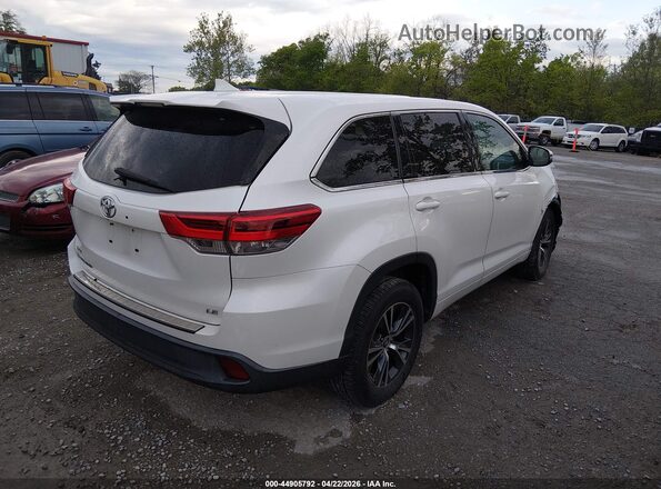 5TDZZRFH3JS258011 2018 TOYOTA LE White უკანა მარჯვენა