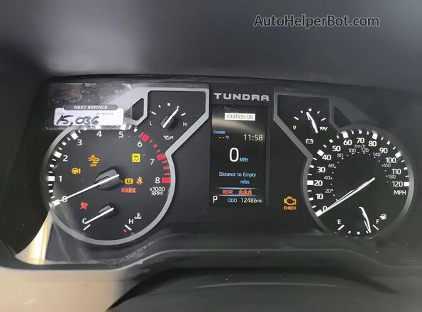 5TFKB5GD3RX002547 2024 TOYOTA TUNDRA White Widok deski rozdzielczej