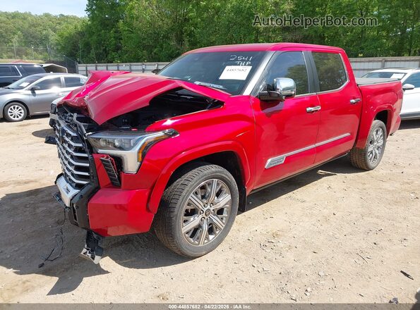 5TFVC5DB8RX042541 2024 TOYOTA TUNDRA HYBRID Red წინა მარცხენა ხედი სამი მეოთხედიდან