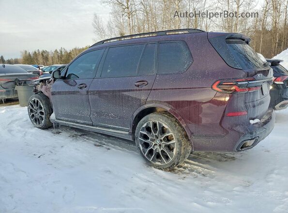 5UX23EM06P9R80586 2023 BMW X7 Maroon უკანა მარცხენა