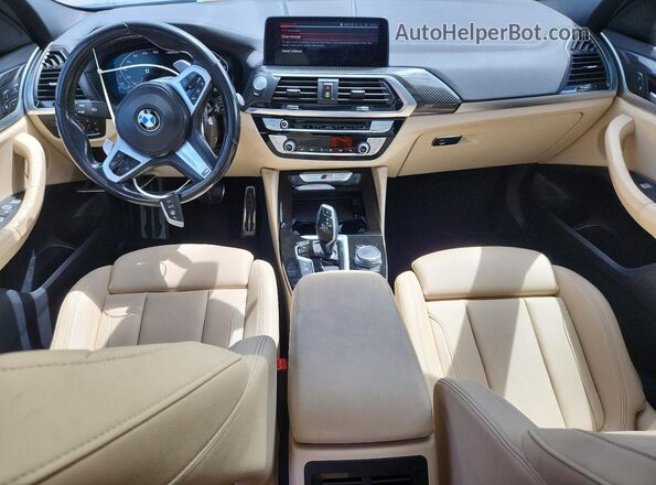5UX2V5C00M9D85386 2021 BMW X4 Blue Widok deski rozdzielczej