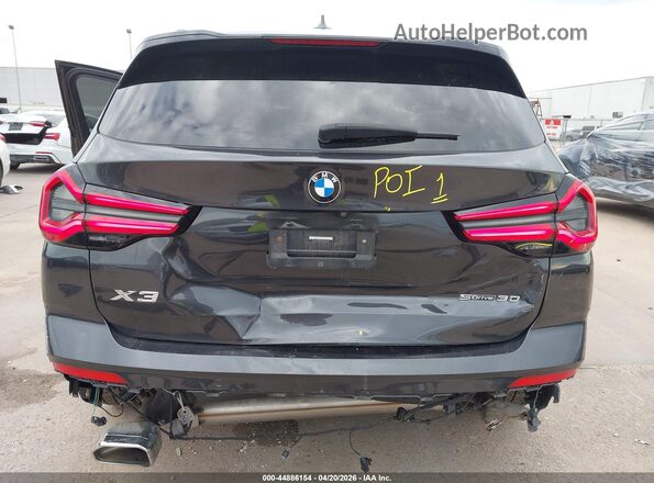 5UX43DP02N9J51185 2022 BMW X3 Black წინა ხედი