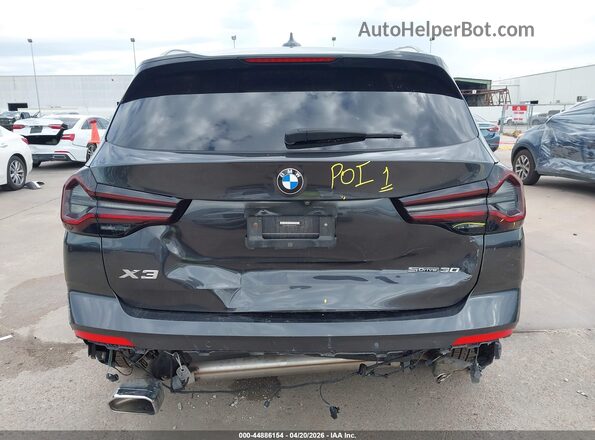 5UX43DP02N9J51185 2022 BMW X3 Black 